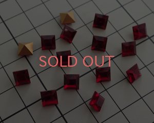 画像2: デッドストック/チェコ/プレシオサ/ガラスストーン/シャム/6mm（2個）