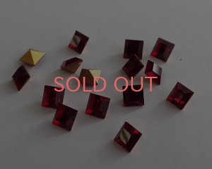 画像1: デッドストック/チェコ/プレシオサ/ガラスストーン/シャム/6mm（2個）