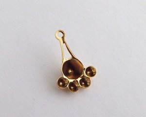 画像1: ブラス/マルチセッティング/017/ゴールドメッキ/17×11mm（1個）