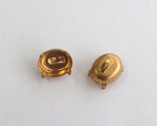 画像1: 10×8mm用/ブラスセッティング/バックループ(1個) (1)