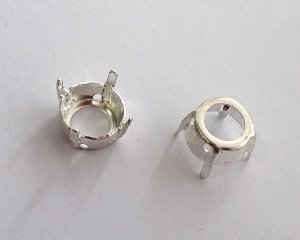 画像1: 45ss/ブラスセッティング/ソウオン/シルバー(1個)