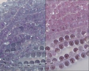 画像1: チェコガラスビーズ/アレキサンドライト/ドロップ/4×6mm(45個)