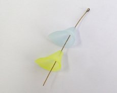 画像2: ヴィンテージ/ドイツ/ルーサイト/カラーリリー/フロストイエロー（1個） (2)