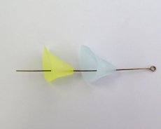 画像4: ヴィンテージ/ドイツ/ルーサイト/カラーリリー/フロストイエロー（1個） (4)