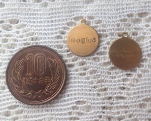 画像2: ブラスチャーム/文字タグ/ラウンド/imagine（4個）