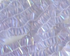 画像1: チェコガラスビーズ/ダガー/マットアレキサンドライト/オーロラ/3×10mm（20個） (1)