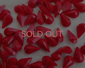 画像1: ヴィンテージ/スワロフスキー/#4300/Cherry Red II/13×7.8mm(2個)