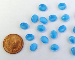 画像2: ヴィンテージ/ドイツ/アクアブルームーン/10×8mm(1個)