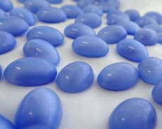 画像1: デッドストック/チェコ/ガラスカボション/ブルームーン/約14×10mm(1個) (1)