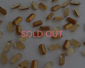 画像1: ヴィンテージ/ドイツ/クリア×ミルクティ/8×4mm(2個)