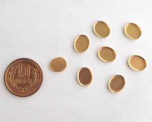 画像2: ブラス皿/10×8mm/オーバル/高さ1mm(2個)