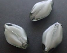 画像3: ns066/ヴィンテージ/ドイツ/ツイストオーバル/グレイ×ホワイト（4個） (3)