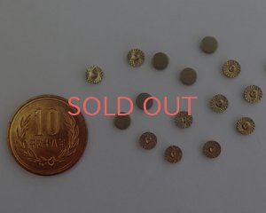 画像2: ヴィンテージ/アメリカ/ブラススタンピング/ダイヤモンドカットラウンド/5mm （4個）