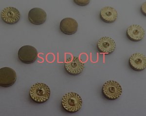 画像1: ヴィンテージ/アメリカ/ブラススタンピング/ダイヤモンドカットラウンド/5mm （4個）