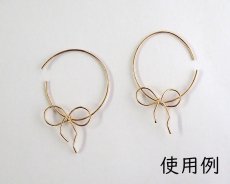 画像2: メタルパーツ/リボンフープ(2ペア) (2)