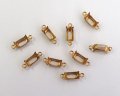 8×4mmオクタゴン用ブラスセッティング/オープンバック/2リング(1個)