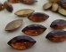 画像2: ヴィンテージ/チェコ/スモークドトパーズ/ナベット/15×7mm(2個) (2)