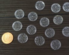 画像3: ヴィンテージ/ドイツ/プラスチックコネクター/クリアテクスチャード（4個） (3)