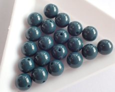 画像1: 日本製/アクリル塗装/ラウンド/藍色/約8mm(2個） (1)