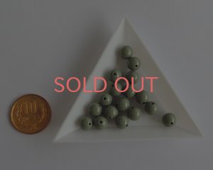 画像2: 日本製/アクリル塗装/ラウンド/苔色/約8mm(2個）