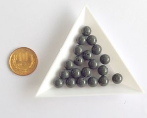 画像2: 日本製/アクリル塗装/ラウンド/千歳緑/約8mm(2個）