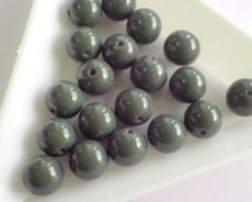 画像1: 日本製/アクリル塗装/ラウンド/千歳緑/約8mm(2個） (1)