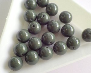 画像1: 日本製/アクリル塗装/ラウンド/千歳緑/約8mm(2個）
