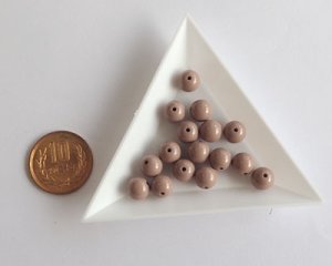 画像2: 日本製/アクリル塗装/ラウンド/赤茶/約8mm(2個）