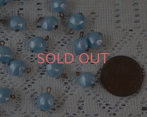 画像2: ヴィンテージ/プラスチック/シルキーブルーバロックチャーム（3個）