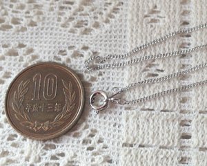 画像3: 極細キヘイチェーン/本ロジウムメッキ/全長約40cm