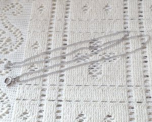 画像4: 極細キヘイチェーン/本ロジウムメッキ/全長約40cm