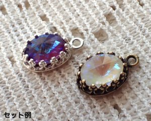 画像5: オーストリア製クリスタルガラス/#4122/クリスタルディライト/シルキーセージ/8×6mm(2個)