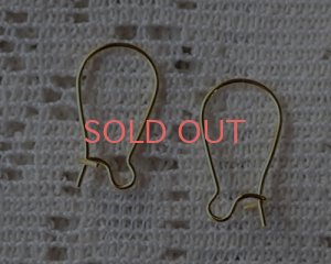 画像1: ブラス/ピアス/キドニーワイヤー/ゴールド（10ペア）