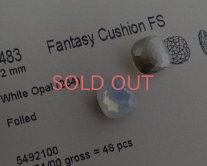 画像2: オーストリア製クリスタルガラス/#4483/ホワイトオパール/12mm(1個)