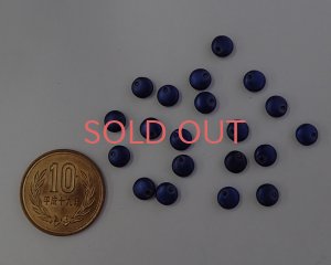 画像2: チェコガラスビーズ/パフラウンドドロップ/6mm/メタリックブルー（10個）