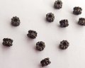 メタルビーズ/ダブルドットロンデル/金古美/約5×3mm（2個）