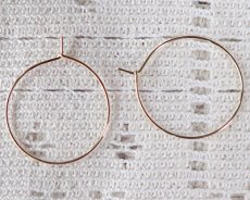 画像1: ブラス/ピアス/フープタイプ/ライトゴールド/30mm（2ペア） (1)