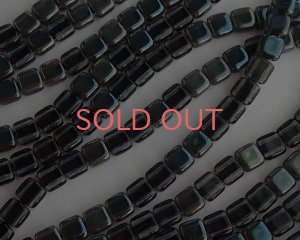 画像1: チェコガラスビーズ/2ホールタイル/モンタナセルシアン(10個）