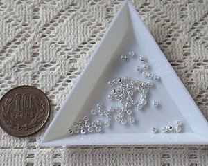 画像1: ブラス/つぶし玉/シルバー/2.5mm(約100個)