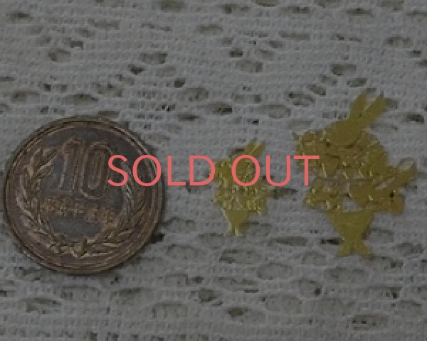 画像2: メタル透かしパーツ/ラッパうさぎ(5枚) (2)