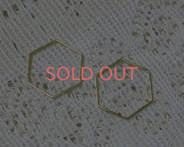 画像1: /ブラス/ヘキサゴンフープL/K16GP(2個) (1)