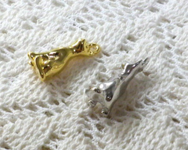 画像2: メタルチャーム/お座りネコ(1個) (2)