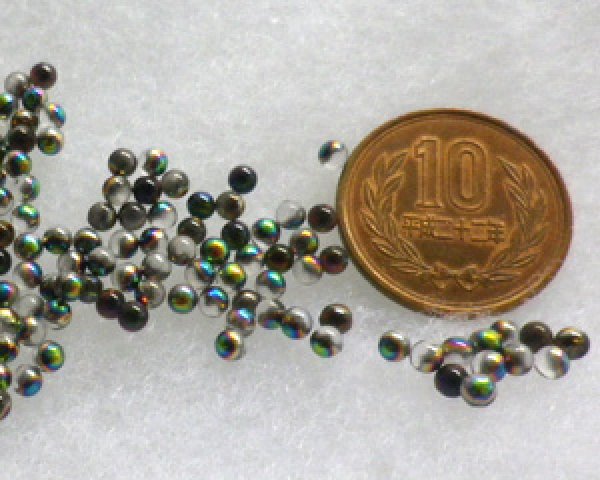 画像2: ノーホールガラスボール/ブラックオーロラ(5g)/売り切りSALE 50%OFF (2)