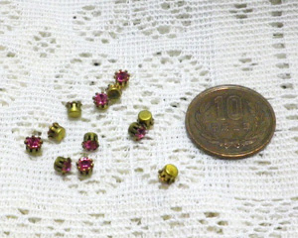 画像2: ヴィンテージ/プリセットパーツ/ローズ(5個) (2)