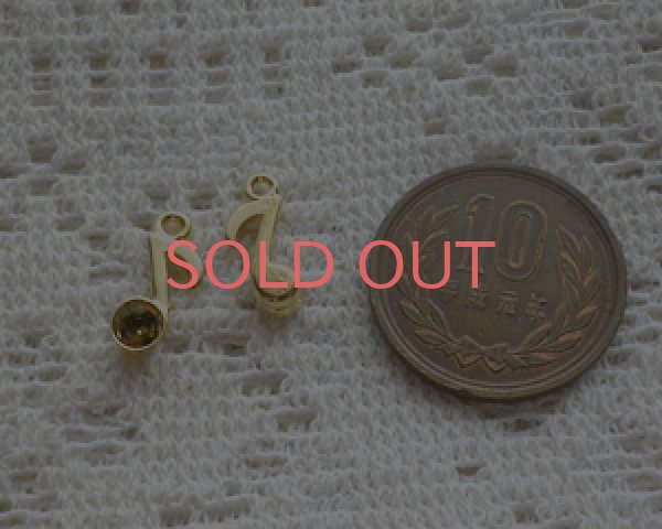 画像2: メタルチャーム/8分音符/K16GP(1個) (2)