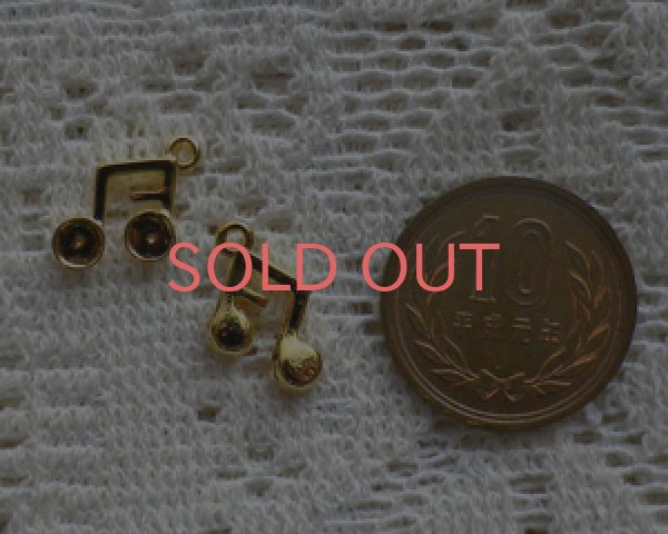 画像2: メタルチャーム/16分音符/K16GP(1個) (2)