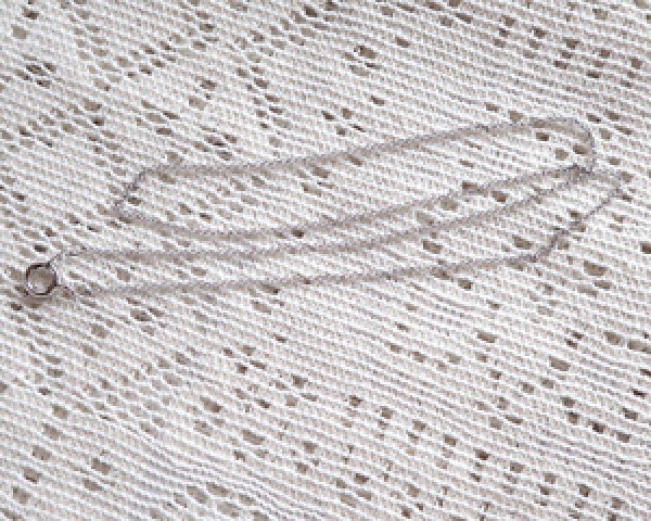 画像4: リングチェーン/本ロジウムメッキ/全長約40cm (4)