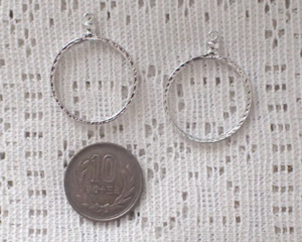 画像2: レジン用空枠/コインホルダー風/シルバー(1個) (2)