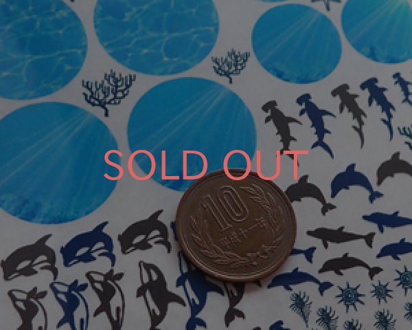 画像2: レジン封入シート/Calm sea/A6 (2)