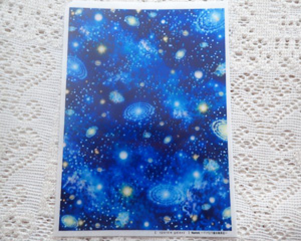 画像1: レジン封入シート/フリーシート(Sparkle Galaxy)/A6 (1)